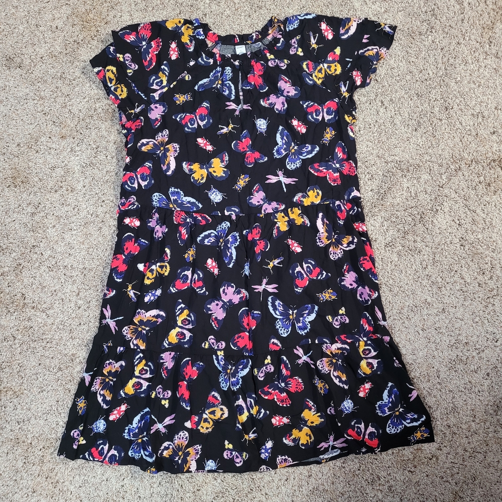 Old Navy Black Multi-colored Bug Dress
